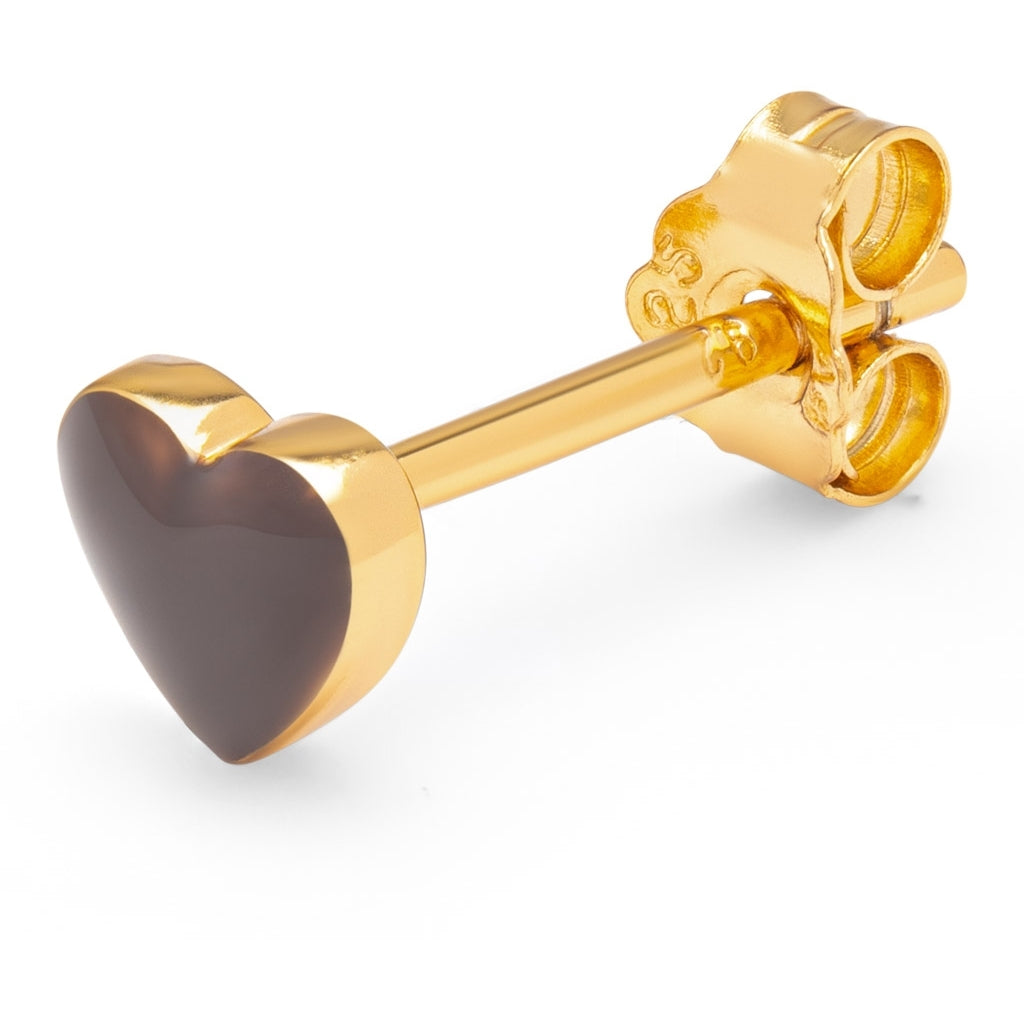 LULU Copenhagen Love U Boucle d'oreille 1 pièce Ear stud, 1 pcs Cocoa Powder