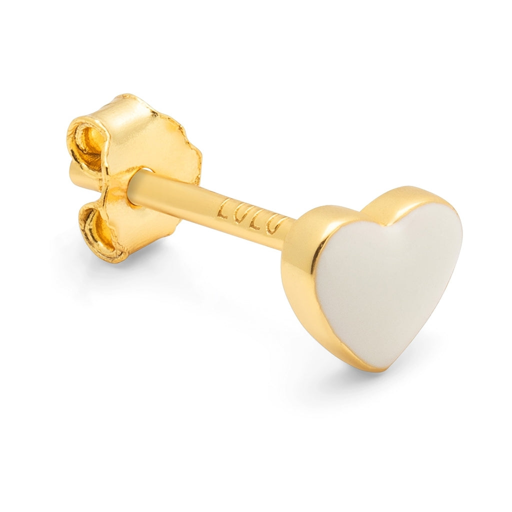 LULU Copenhagen Love U Boucle d'oreille 1 pièce Ear stud, 1 pcs Coconut Milk
