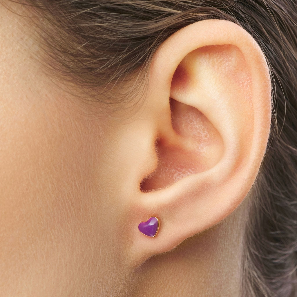 LULU Copenhagen Love U Boucle d'oreille 1 pièce Ear stud, 1 pcs Purple Harvest