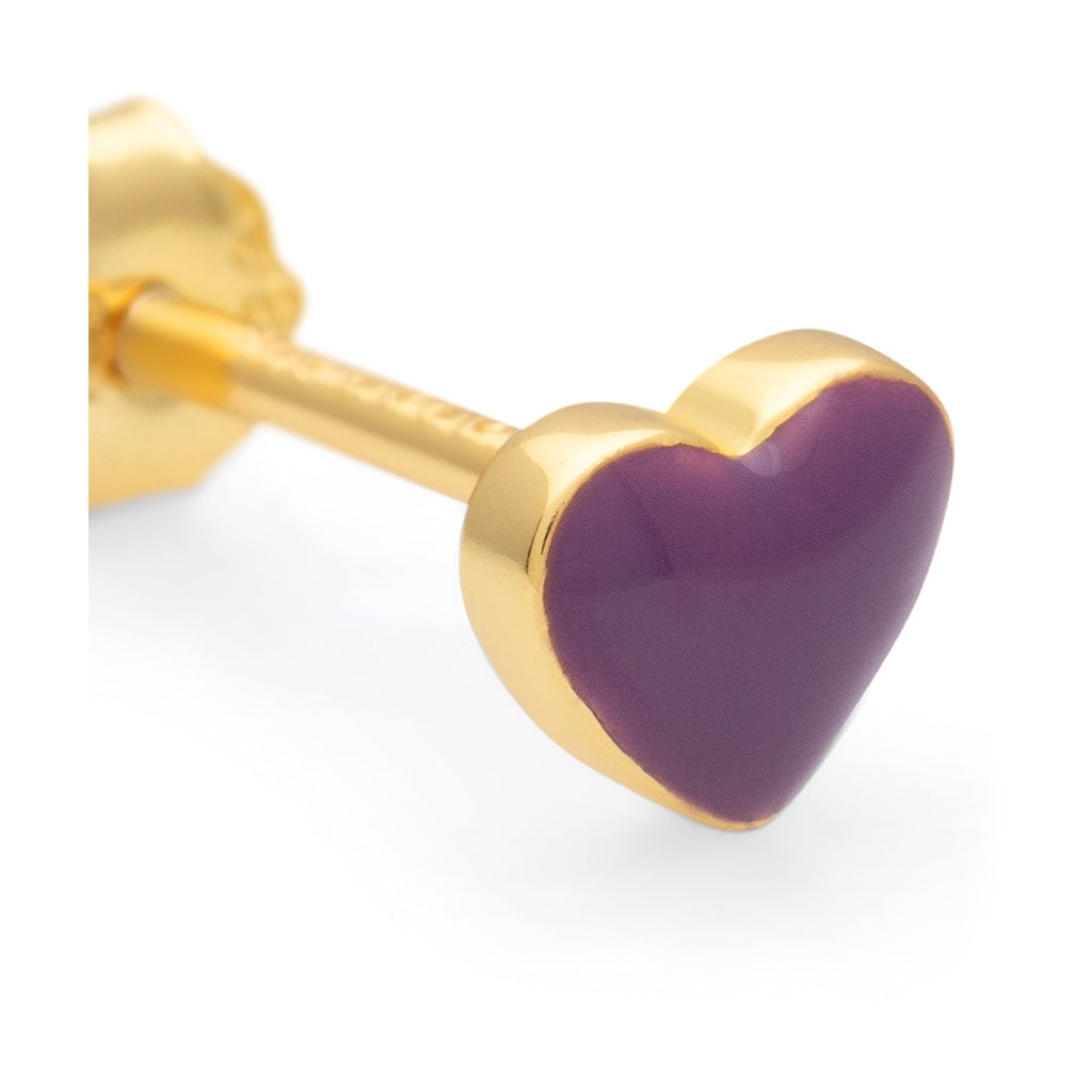 LULU Copenhagen Love U Boucle d'oreille 1 pièce Ear stud, 1 pcs Purple Harvest