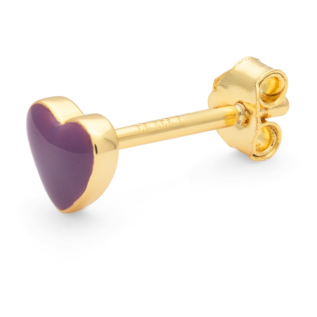 LULU Copenhagen Love U Boucle d'oreille 1 pièce Ear stud, 1 pcs Purple Harvest