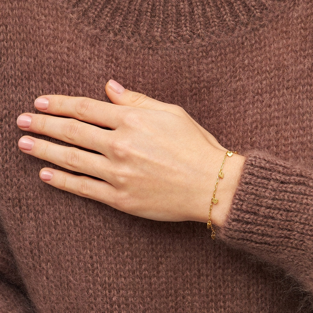 LULU Copenhagen Love U Bracelet plaqué or Bracelets Gold Plated