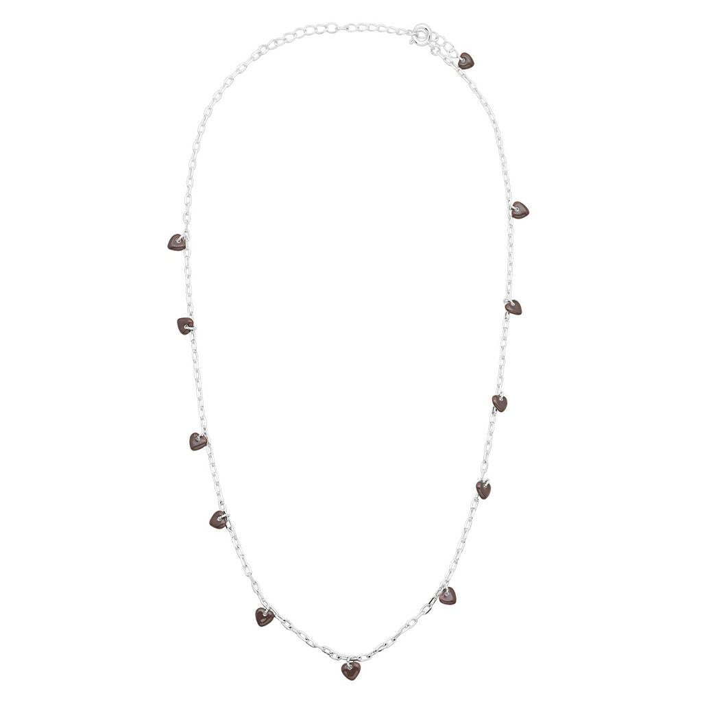 LULU Copenhagen Love U Collier plaqué argent Necklaces Cocoa Powder