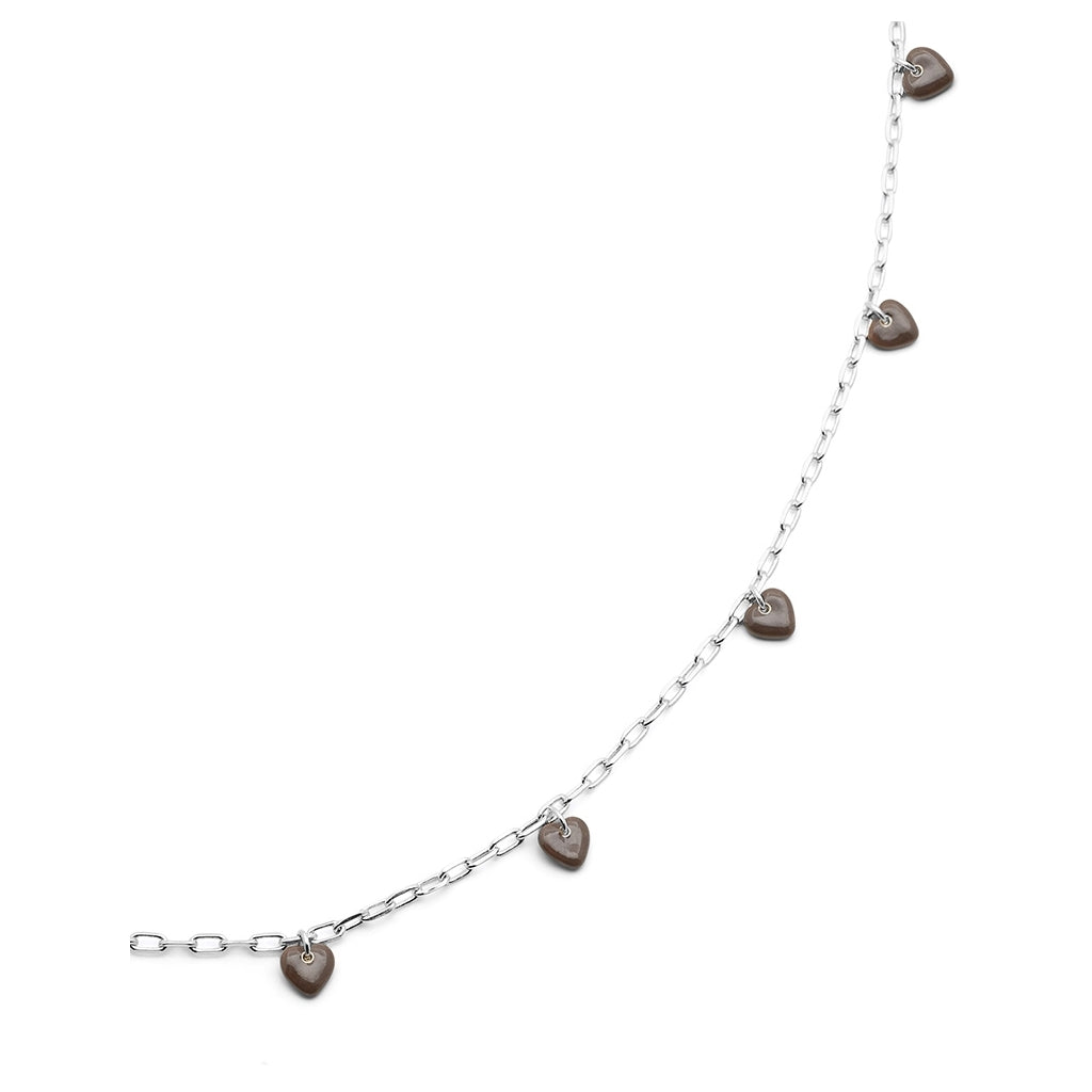 LULU Copenhagen Love U Collier plaqué argent Necklaces Cocoa Powder