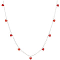 Love U Collier plaqué argent - Passion Red