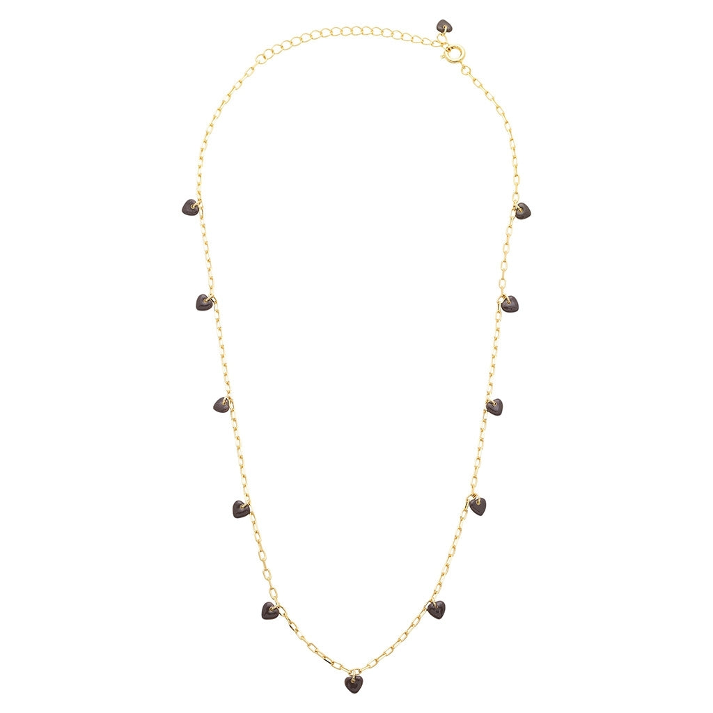 LULU Copenhagen Love U Collier plaqué or Necklaces Cocoa Powder