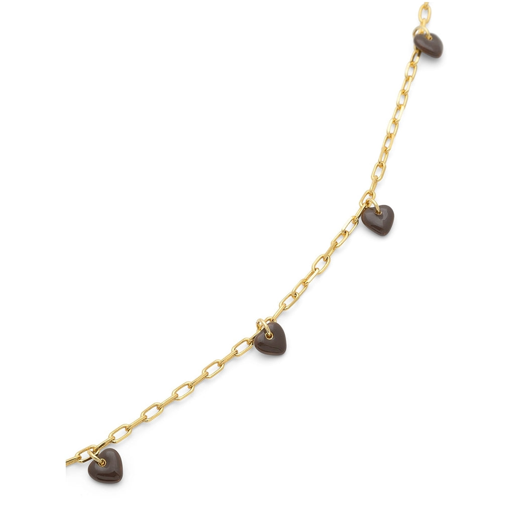 LULU Copenhagen Love U Collier plaqué or Necklaces Cocoa Powder