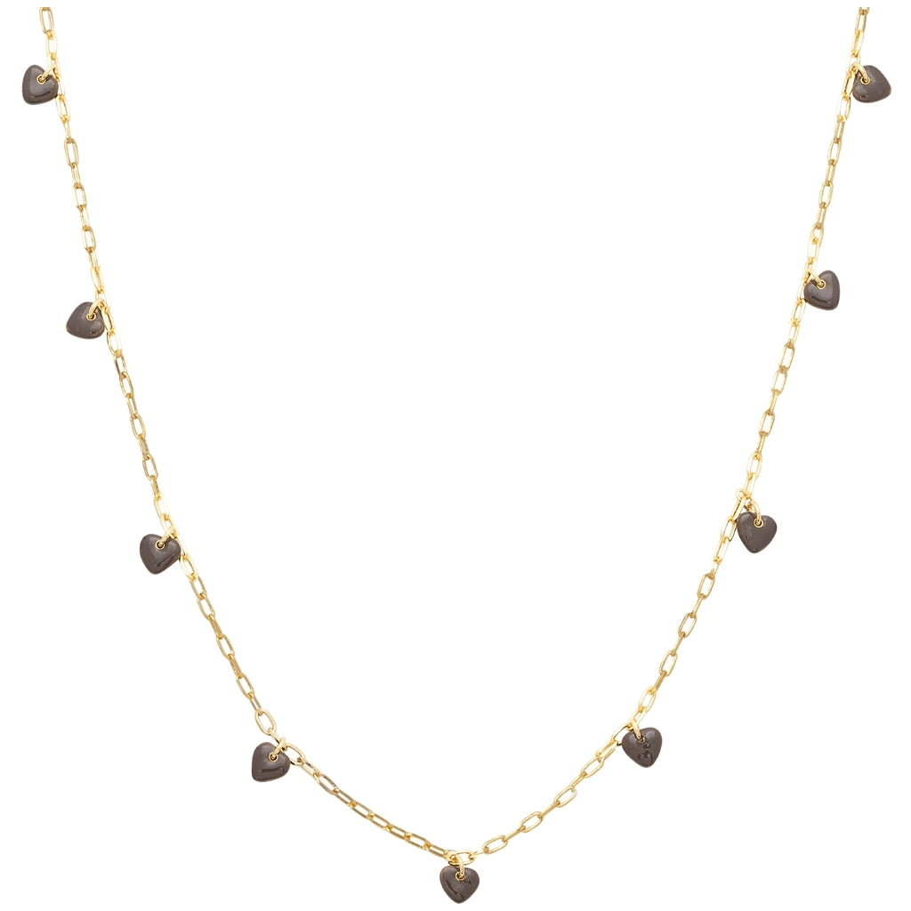 LULU Copenhagen Love U Collier plaqué or Necklaces Cocoa Powder