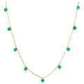 Love U Collier plaqué or - Light Green