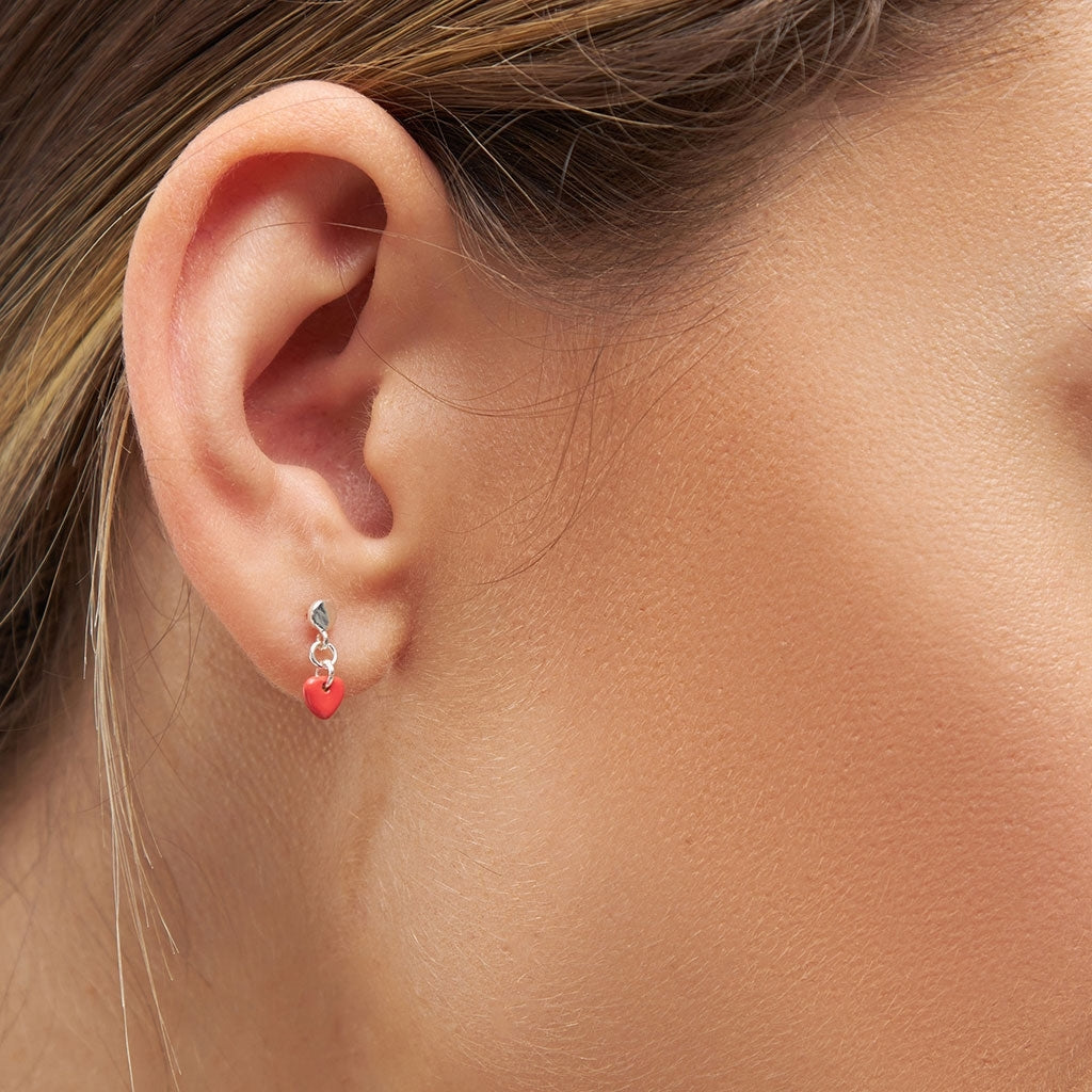 LULU Copenhagen Love U Dangling boucle d'oreille 1 pièce Ear stud, 1 pcs Lipstick Red