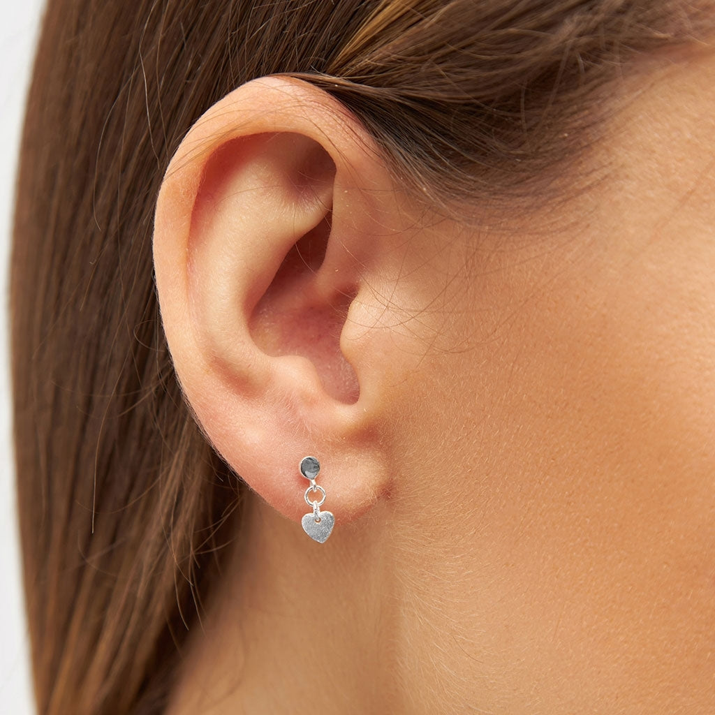 LULU Copenhagen Love U Dangling boucle d'oreille 1 pièce Ear stud, 1 pcs Silver Plated