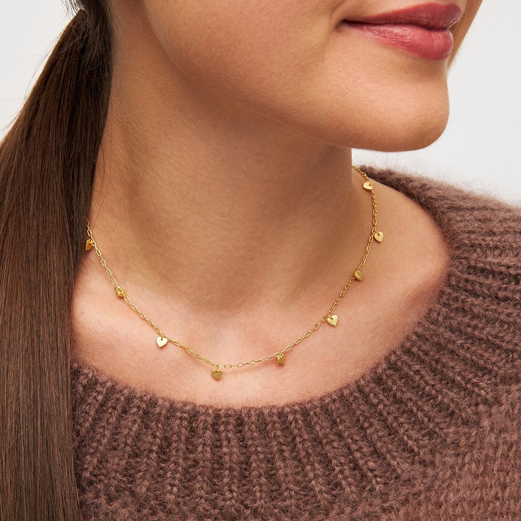 LULU Copenhagen Love U Collier plaqué or Necklaces Gold Plated