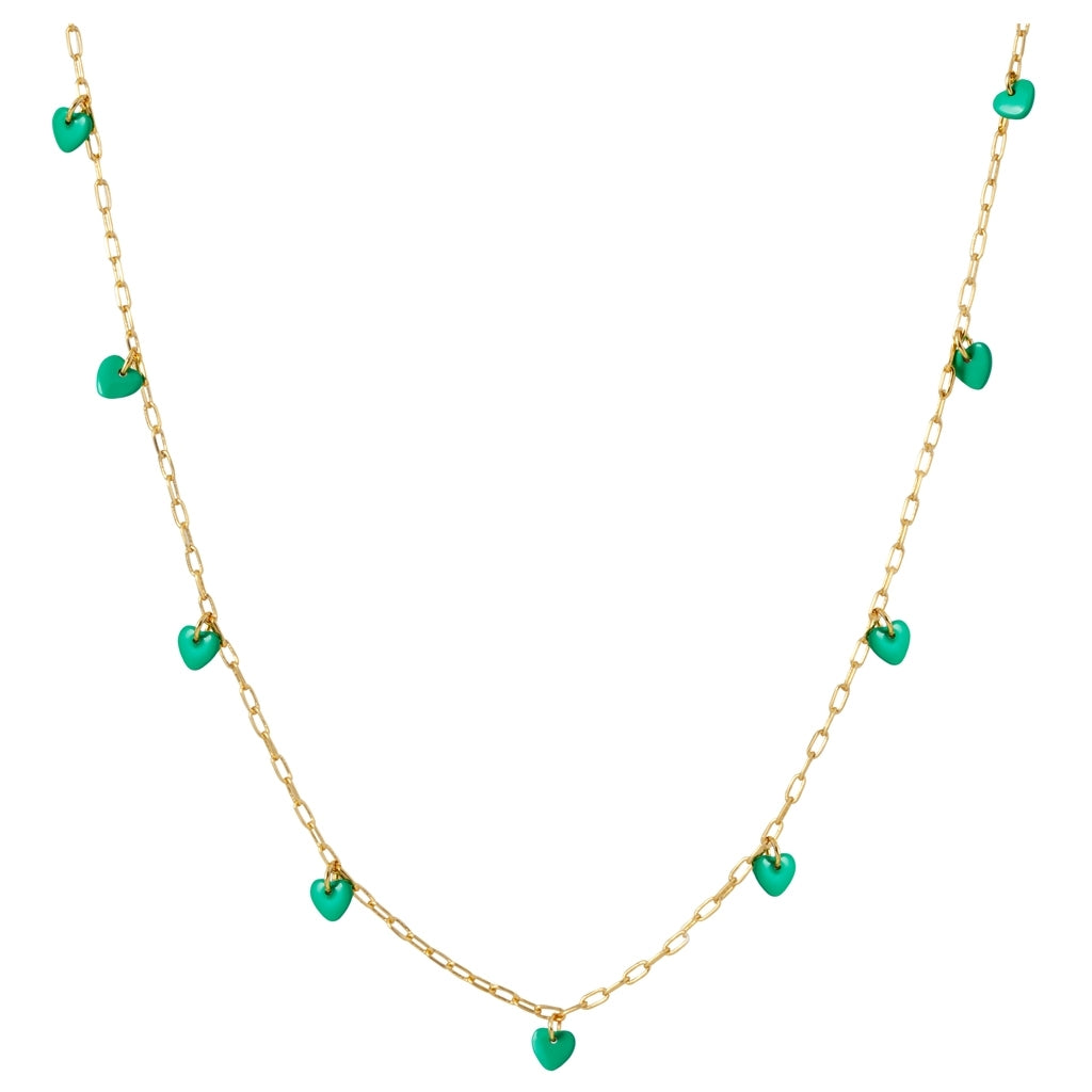 LULU Copenhagen Love U Collier plaqué or Necklaces Light Green