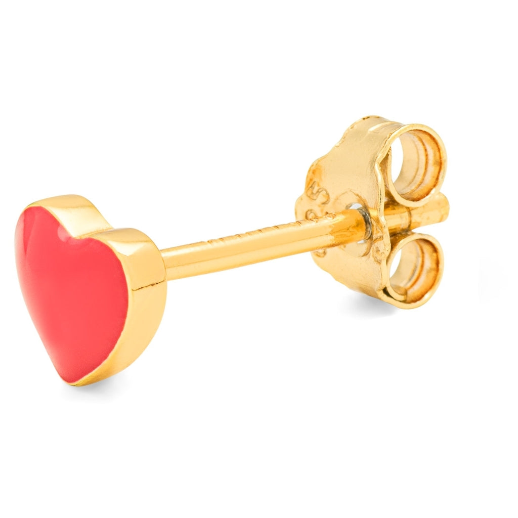 LULU Copenhagen Love U boucle d'oreille 1 pièce Ear stud, 1 pcs Hot Coral