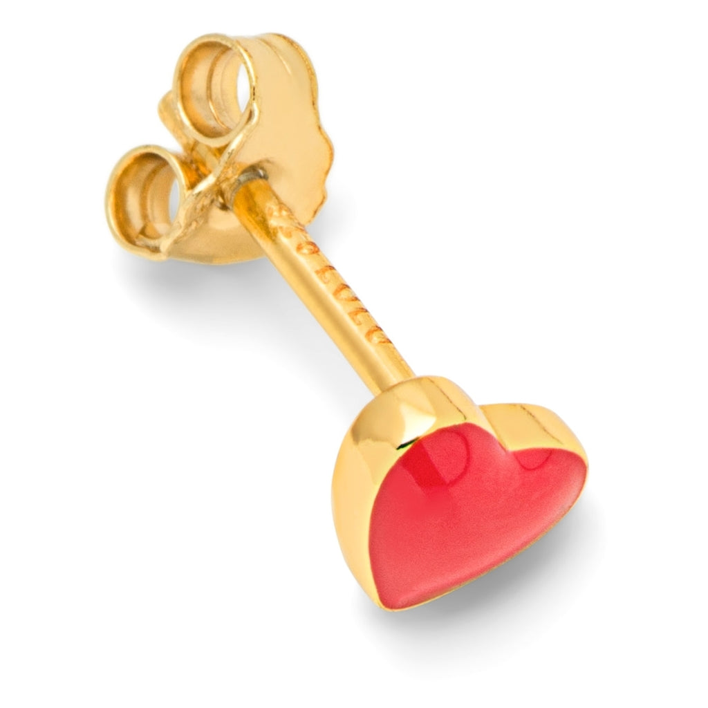LULU Copenhagen Love U boucle d'oreille 1 pièce Ear stud, 1 pcs Hot Coral