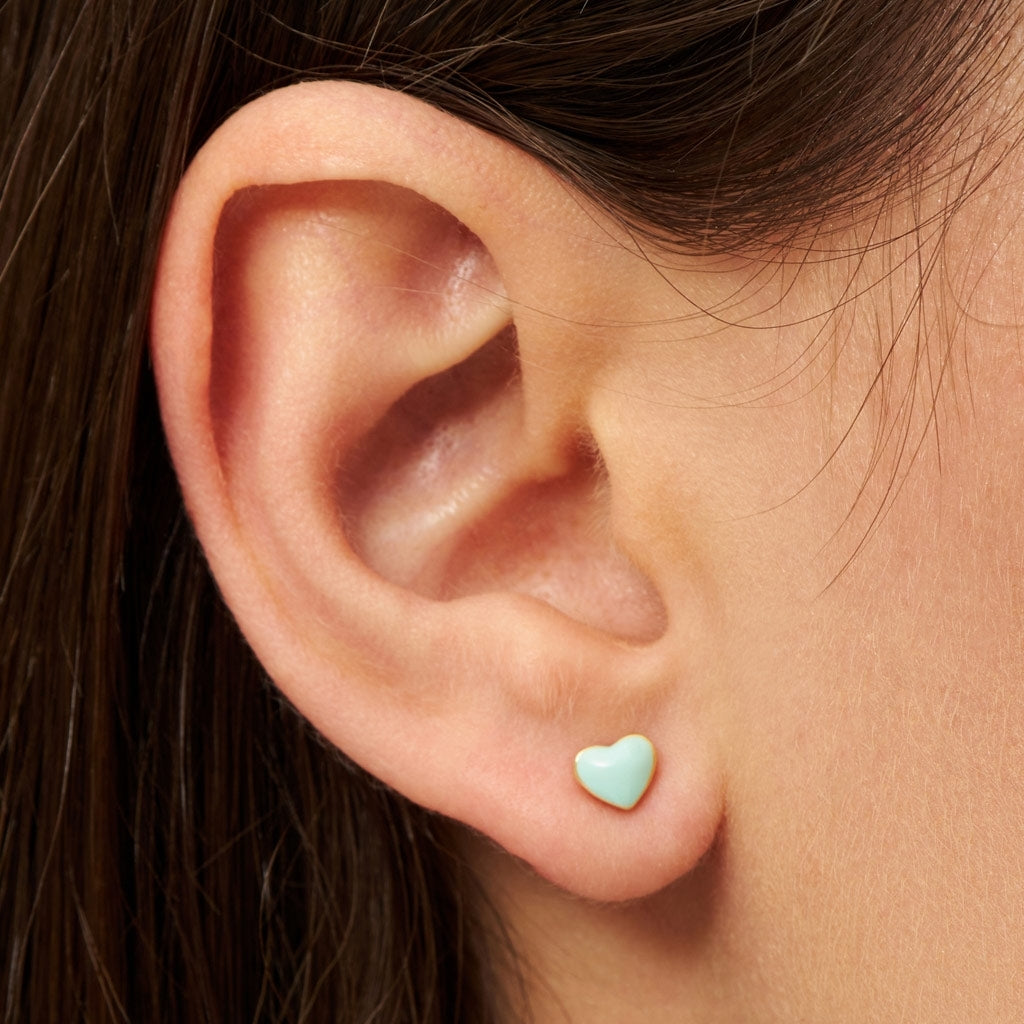 LULU Copenhagen Love U boucle d'oreille 1 pièce Ear stud, 1 pcs Mint