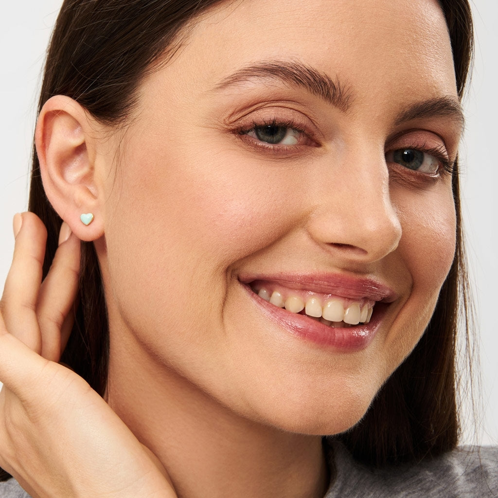 LULU Copenhagen Love U boucle d'oreille 1 pièce Ear stud, 1 pcs Mint