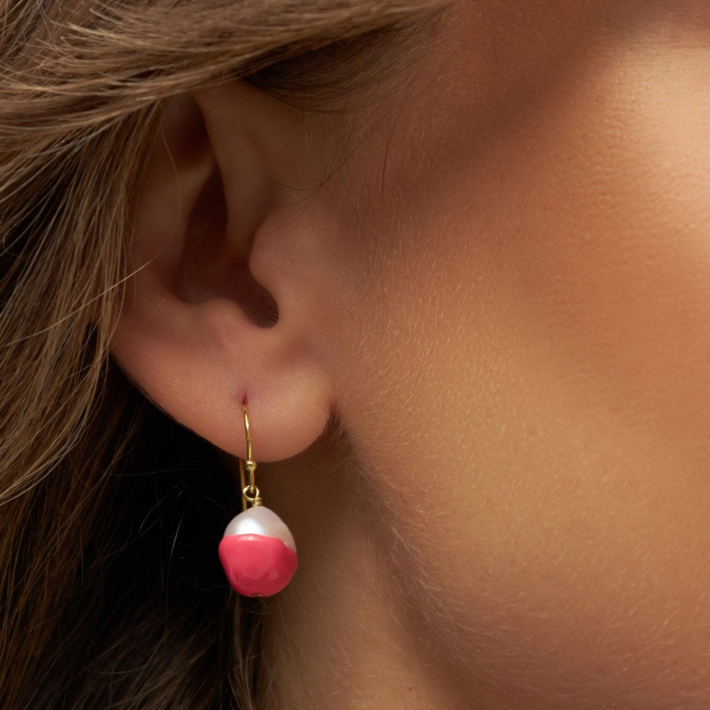 LULU Copenhagen LULU Baroque boucle d'oreille 1 pièce Ear stud, 1 pcs Coral Pink
