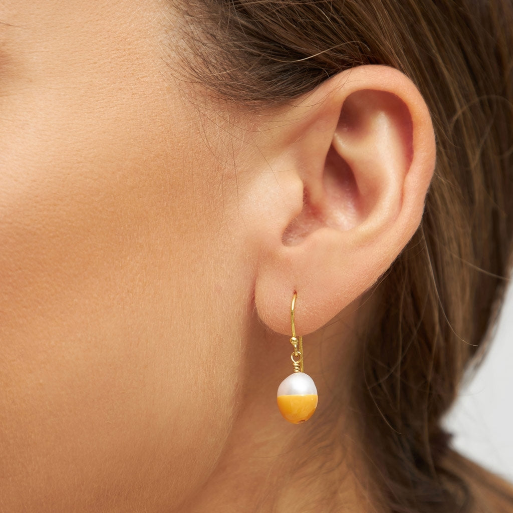 LULU Copenhagen LULU Baroque boucle d'oreille 1 pièce Ear stud, 1 pcs Marigold