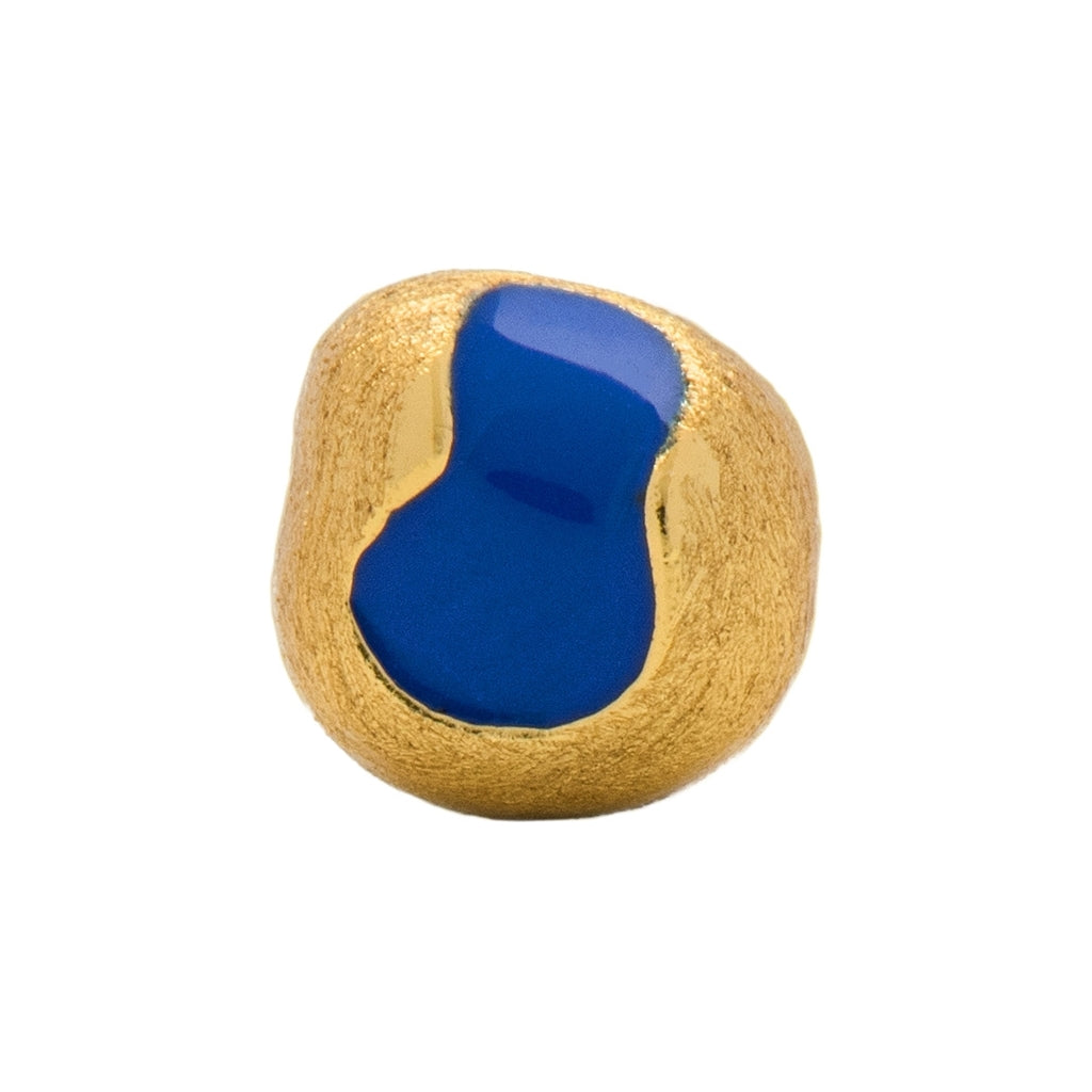 LULU Copenhagen Magic Stone boucle d'oreille 1 pièce plaqué or Ear stud, 1 pcs Dazzling Blue