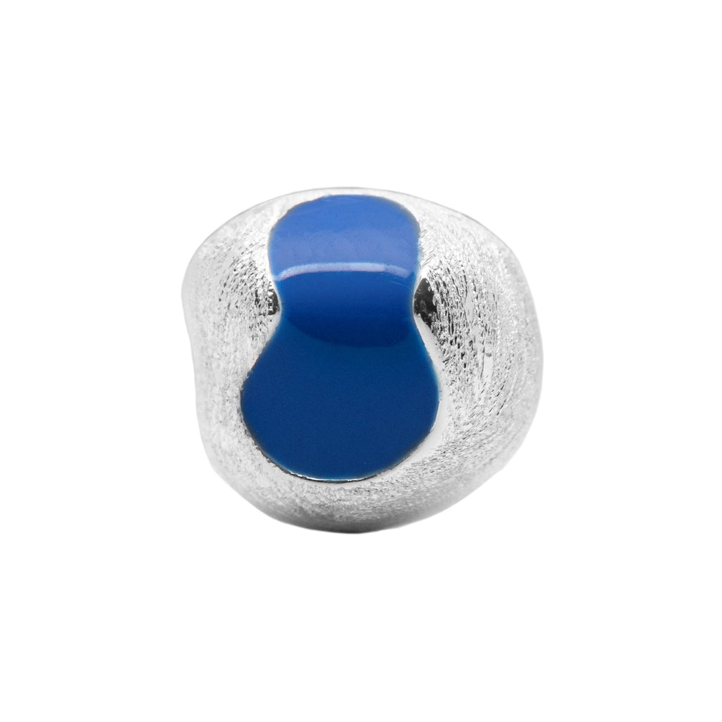 LULU Copenhagen Magic Stone boucle d'oreille 1 pièce plaqué argent Ear stud, 1 pcs Dazzling Blue