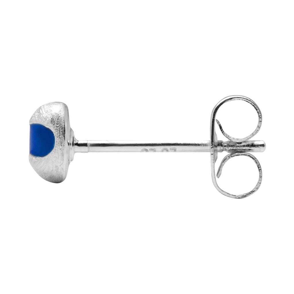 LULU Copenhagen Magic Stone boucle d'oreille 1 pièce plaqué argent Ear stud, 1 pcs Dazzling Blue