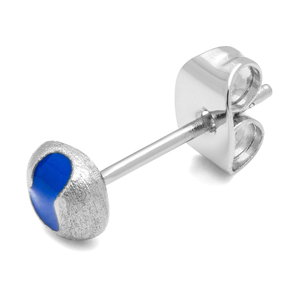 LULU Copenhagen Magic Stone boucle d'oreille 1 pièce plaqué argent Ear stud, 1 pcs Dazzling Blue