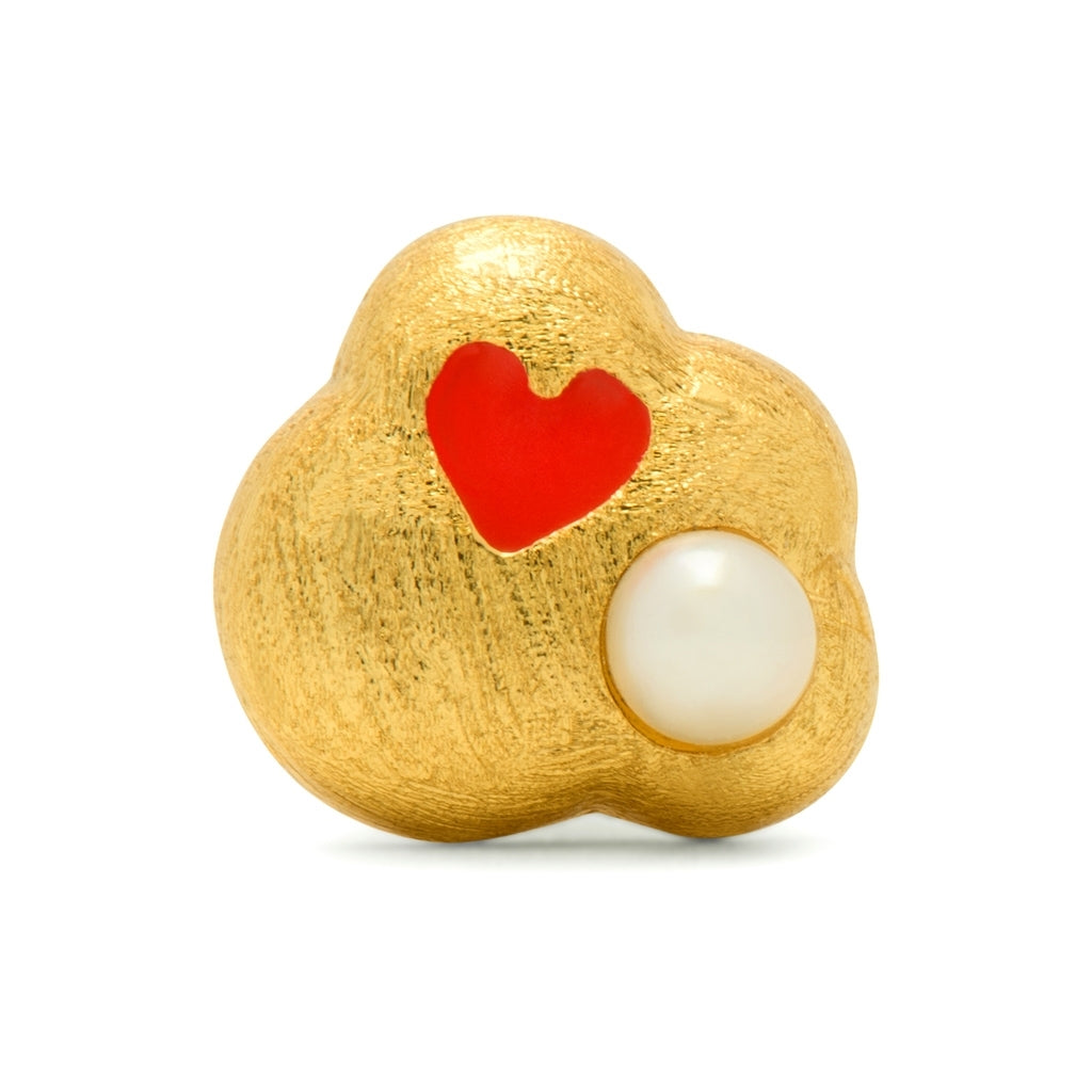 LULU Copenhagen Magic Stone Heart boucle d'oreille 1 pièce Ear stud, 1 pcs Gold Plated