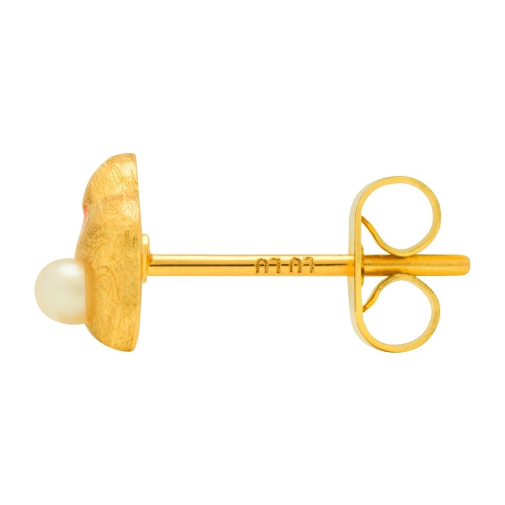 LULU Copenhagen Magic Stone Heart boucle d'oreille 1 pièce Ear stud, 1 pcs Gold Plated