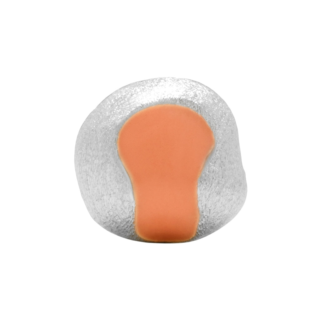 LULU Copenhagen Magic Stone boucle d'oreille 1 pièce plaqué argent Ear stud, 1 pcs Burnt Coral