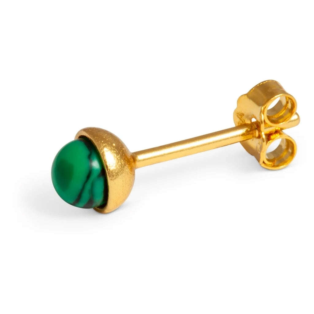 LULU Copenhagen Natural Stone boucle d'oreille 1 pièce Ear stud, 1 pcs Green