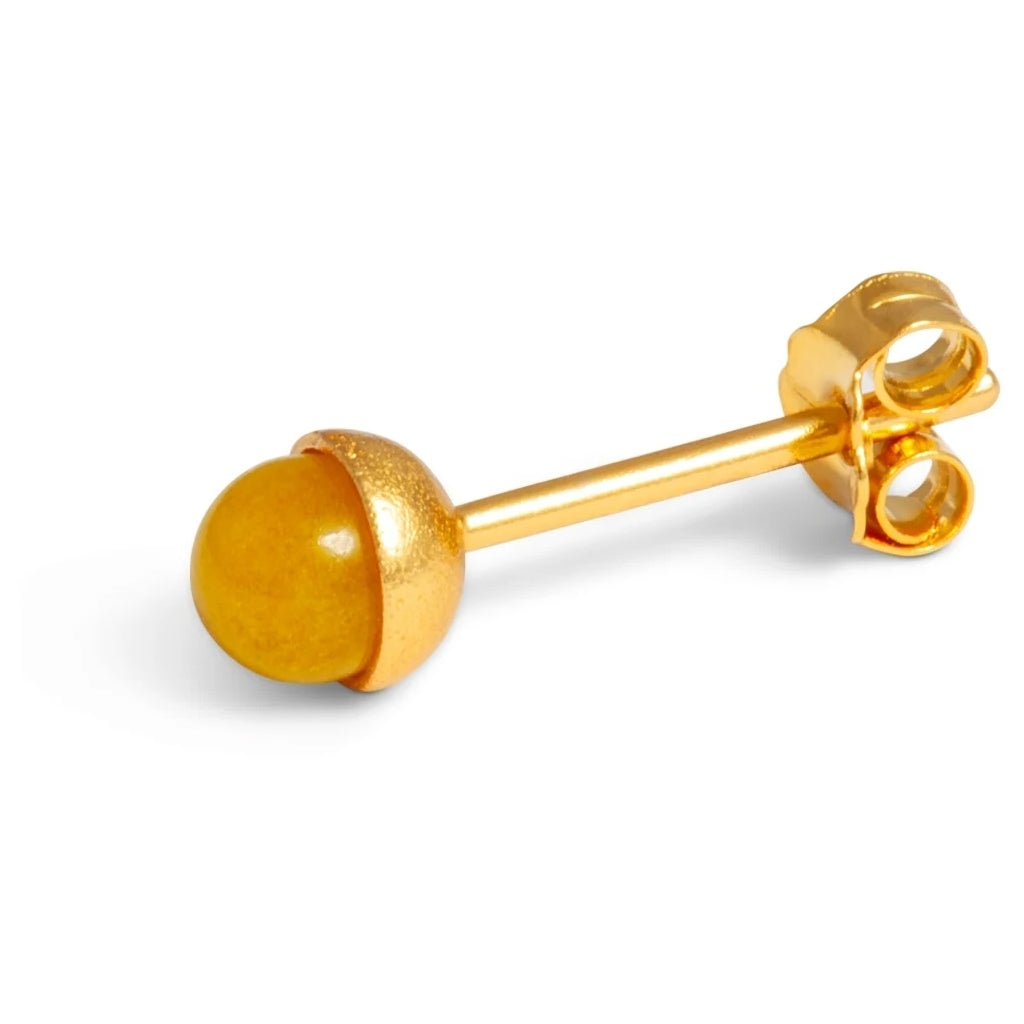 LULU Copenhagen Natural Stone boucle d'oreille 1 pièce Ear stud, 1 pcs Yellow