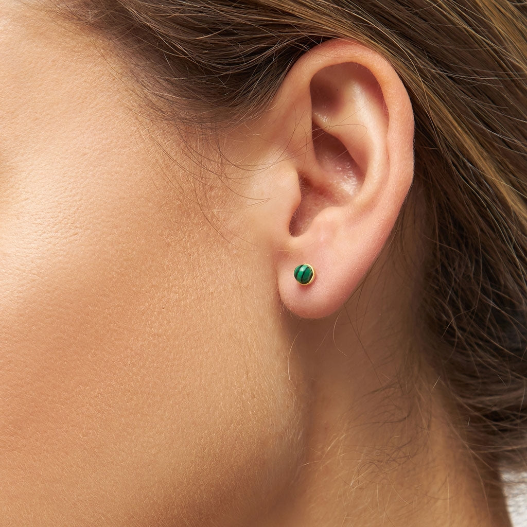 LULU Copenhagen Natural Stone boucle d'oreille 1 pièce Ear stud, 1 pcs Green