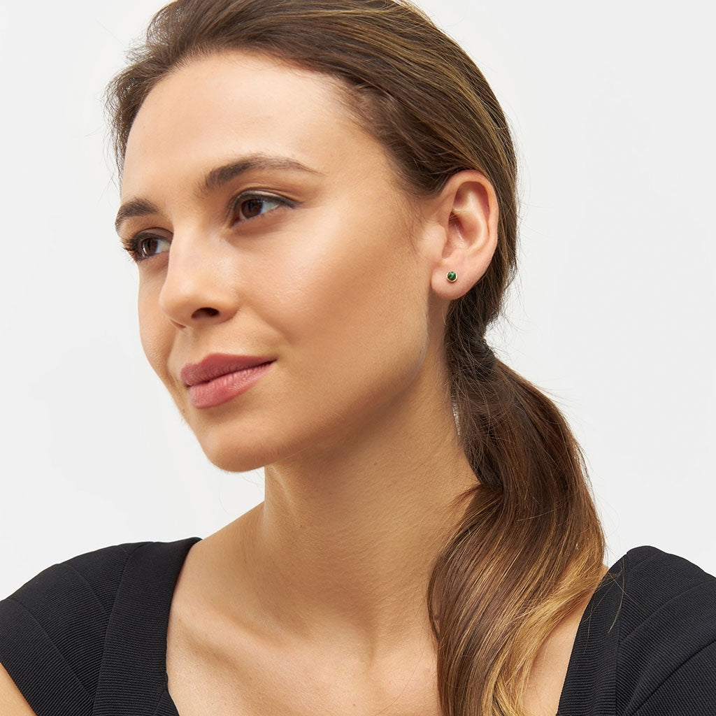 LULU Copenhagen Natural Stone boucle d'oreille 1 pièce Ear stud, 1 pcs Green
