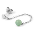 Natural Stone Chain boucle d'oreille 1 pièce - Light Green