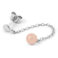 Natural Stone Chain boucle d'oreille 1 pièce - Rose