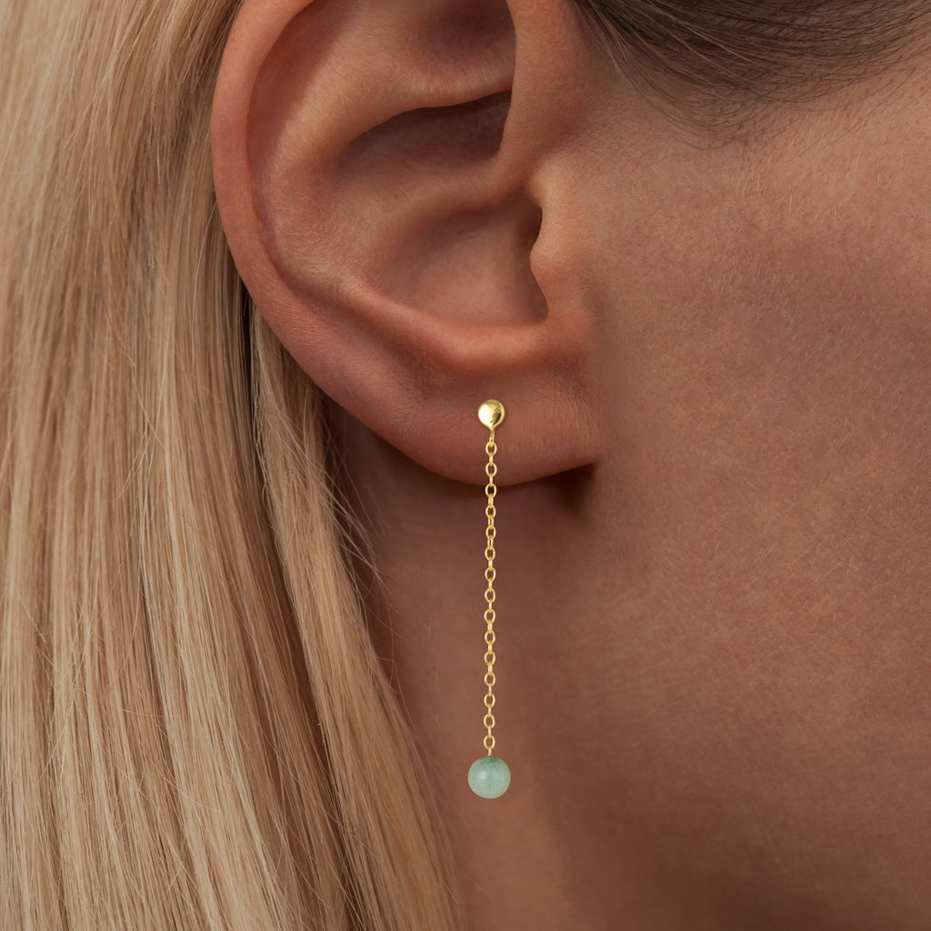 LULU Copenhagen Natural Stone Chain boucle d'oreille 1 pièce Ear stud, 1 pcs