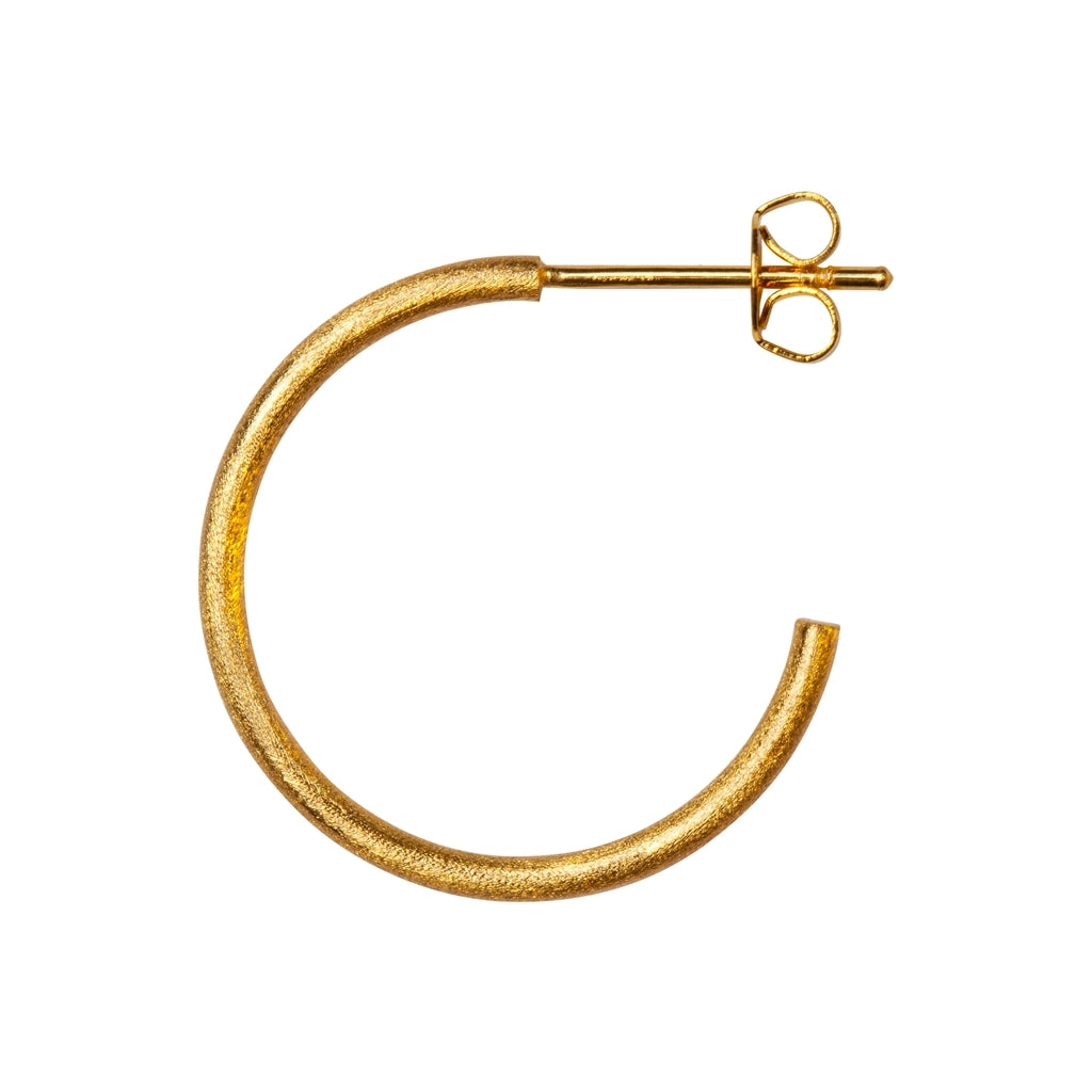 LULU Copenhagen Non Hoops Medium paire Hoops Gold Plated