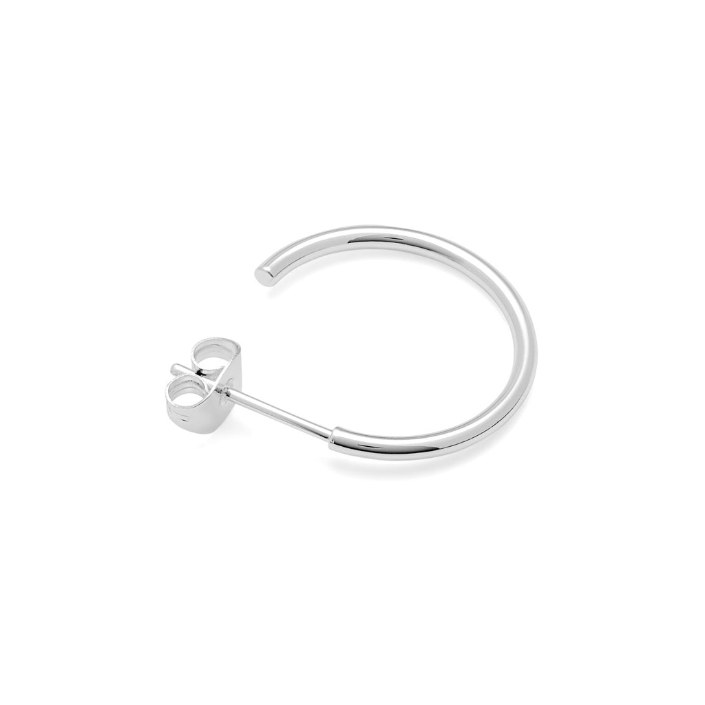 LULU Copenhagen Non Hoops Medium paire brillant Hoops Silver Plated
