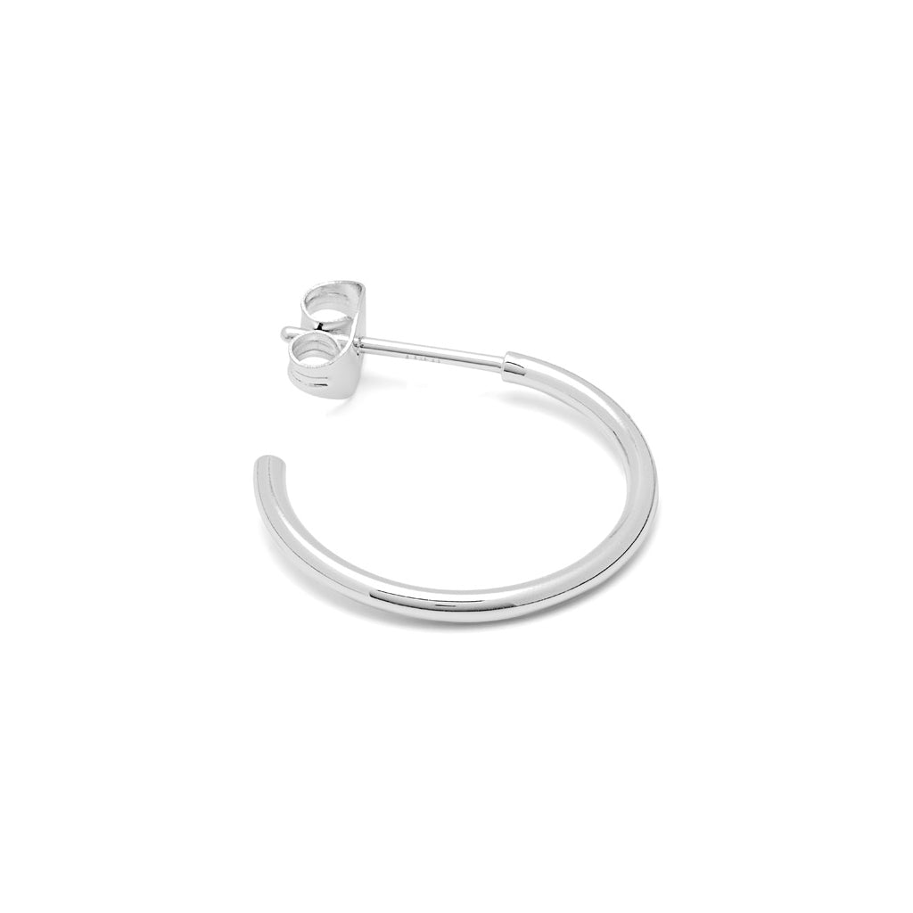 LULU Copenhagen Non Hoops Medium paire brillant Hoops Silver Plated