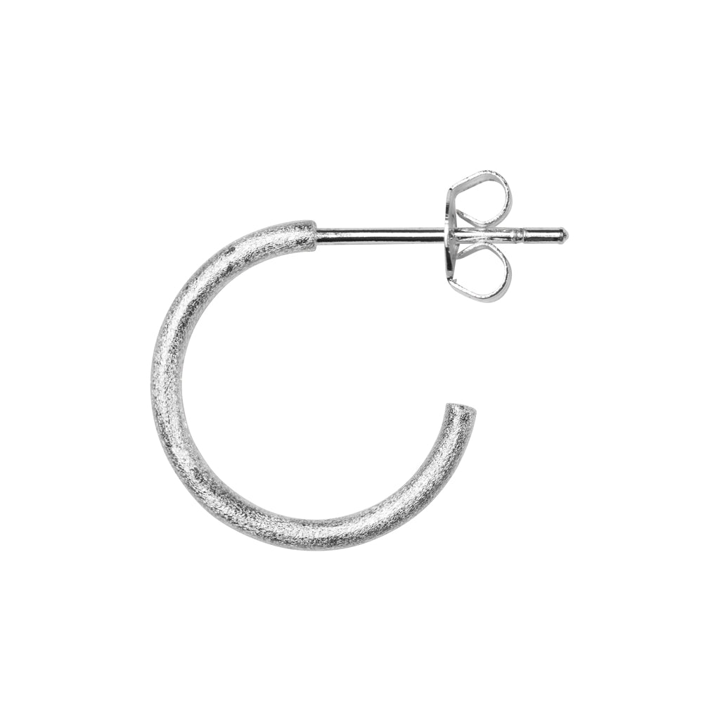 LULU Copenhagen Non Hoops Small paire Hoops Silver Plated