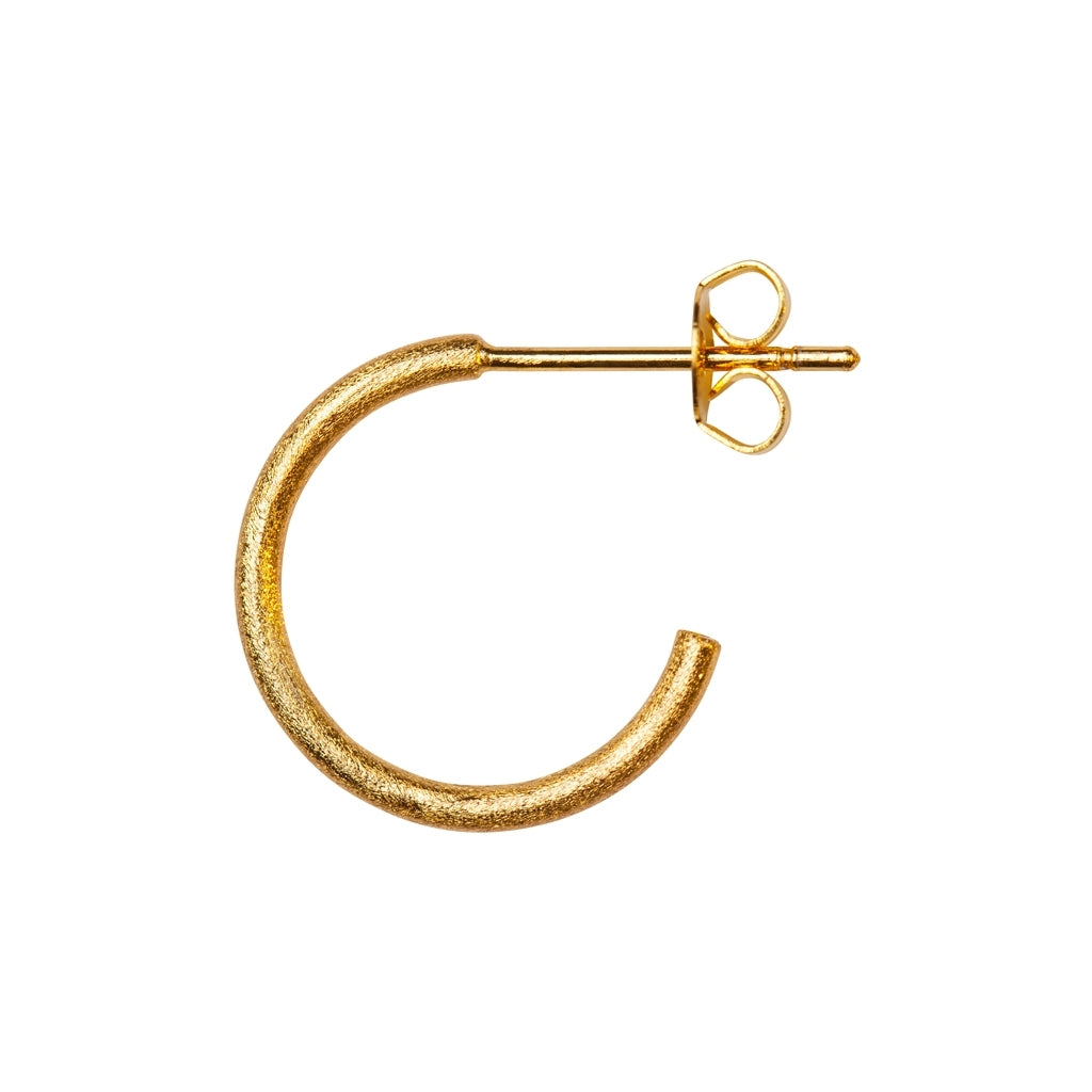 LULU Copenhagen Non Hoops Small paire Hoops Gold Plated