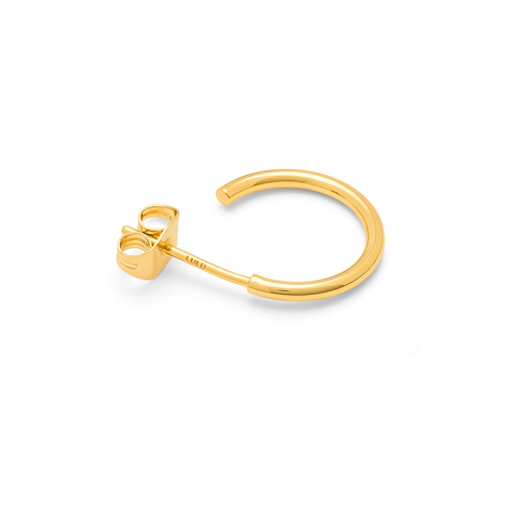 LULU Copenhagen Non Hoops Small paire brillant Hoops Gold Plated