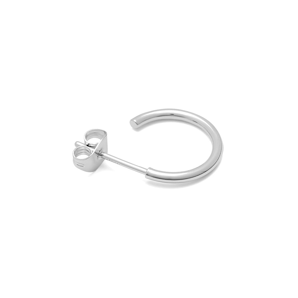 LULU Copenhagen Non Hoops Small paire brillant Hoops Silver Plated