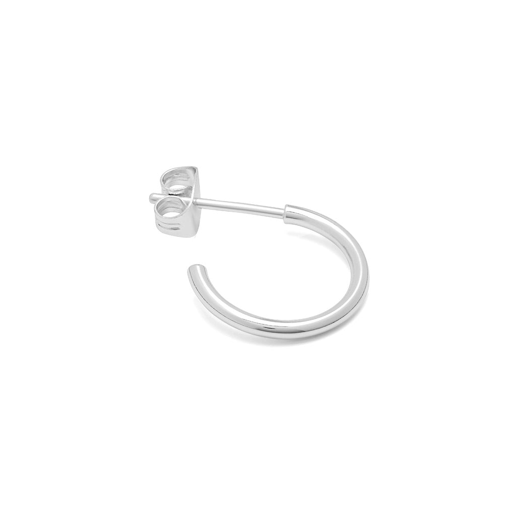 LULU Copenhagen Non Hoops Small paire brillant Hoops Silver Plated