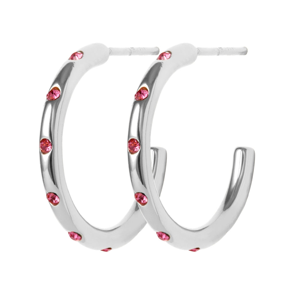 LULU Copenhagen OMG Hoops Medium paire plaqué argent Hoops Rose