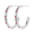 OMG Hoops Medium paire plaqué argent - Rose