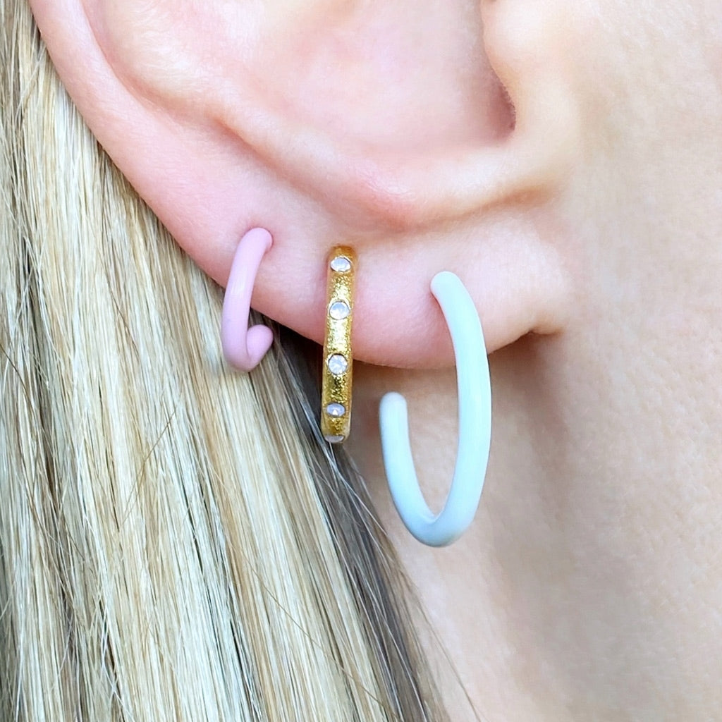 LULU Copenhagen OMG Hoops Small paire plaqué or Hoops