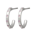 OMG Hoops Small pair silver plated - Light pink