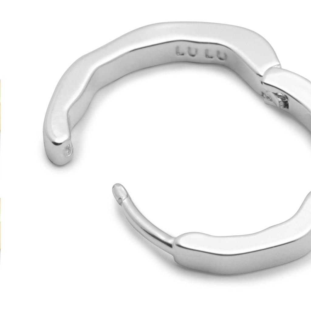 LULU Copenhagen Organic Hoops Paire Hoops Silver Plated